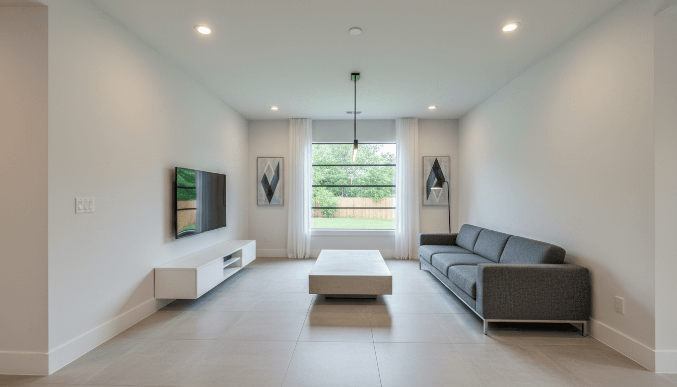 Completed finish work renovation